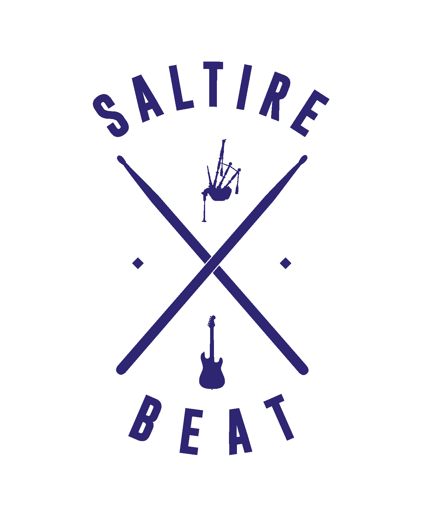 Saltire Beat Scottish Bagrock Fusion Band Logo
